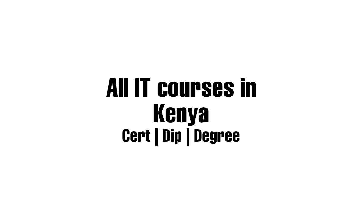 it courses in kenya