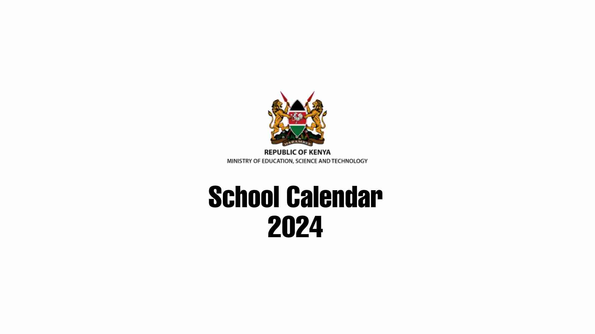 Kenya School Calendar 2025 TVET